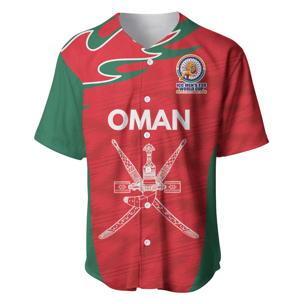 Custom Oman Cricket Spirit 2026 Baseball Jersey World T20 Edition - Wonder Print Shop