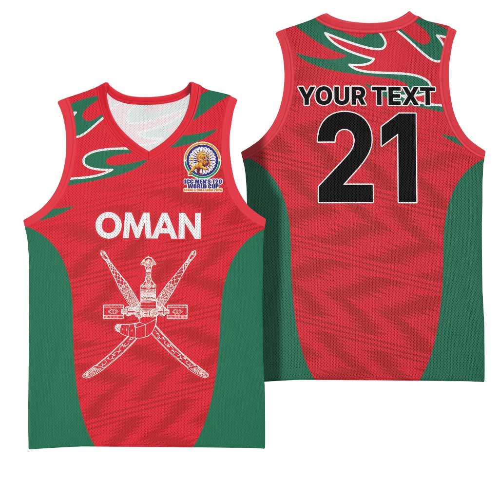 Custom Oman Cricket Spirit 2026 Basketball Jersey World T20 Edition - Wonder Print Shop