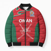 Custom Oman Cricket Spirit 2026 Bomber Puffer Jacket World T20 Edition - Wonder Print Shop