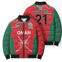 Custom Oman Cricket Spirit 2026 Bomber Puffer Jacket World T20 Edition - Wonder Print Shop