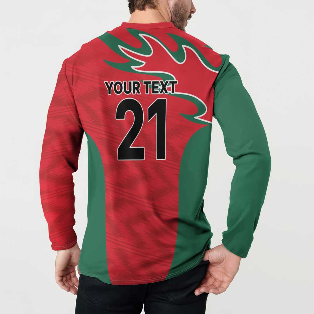 Custom Oman Cricket Spirit 2026 Button Sweatshirt World T20 Edition - Wonder Print Shop