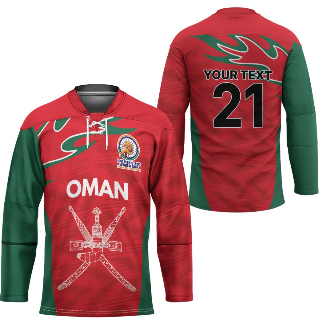 Custom Oman Cricket Spirit 2026 Hockey Jersey World T20 Edition - Wonder Print Shop
