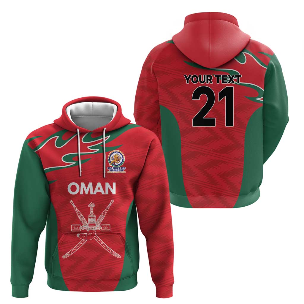 Custom Oman Cricket Spirit 2026 Hoodie World T20 Edition - Wonder Print Shop