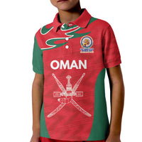 Custom Oman Cricket Spirit 2026 Kid Polo Shirt World T20 Edition - Wonder Print Shop