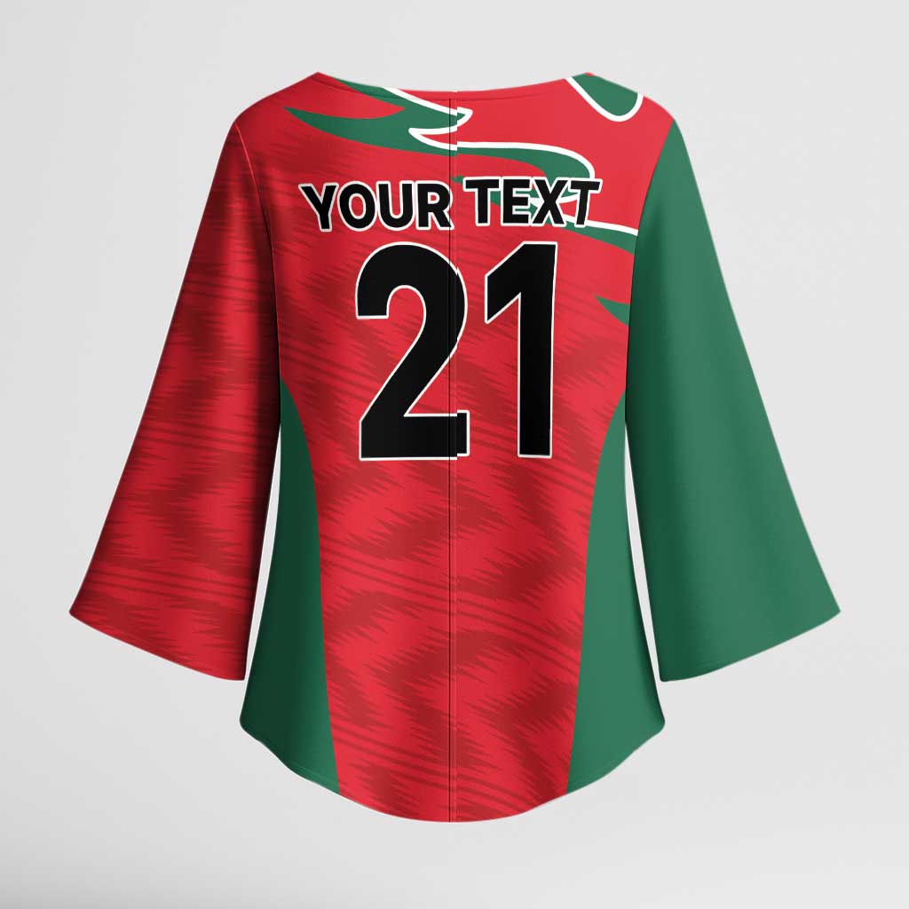 Custom Oman Cricket Spirit 2026 Kimono Sleeve Blouse World T20 Edition - Wonder Print Shop