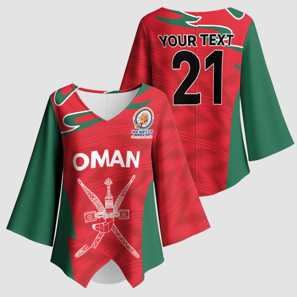 Custom Oman Cricket Spirit 2026 Kimono Sleeve Blouse World T20 Edition - Wonder Print Shop