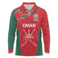 Custom Oman Cricket Spirit 2026 Long Sleeve Polo Shirt World T20 Edition - Wonder Print Shop