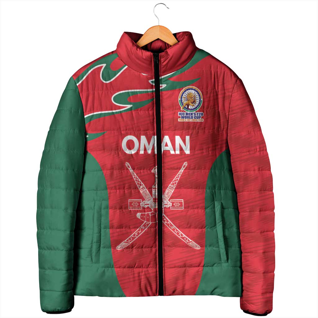 Custom Oman Cricket Spirit 2026 Padded Jacket World T20 Edition - Wonder Print Shop