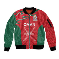Custom Oman Cricket Spirit 2026 Sleeve Zip Bomber Jacket World T20 Edition - Wonder Print Shop