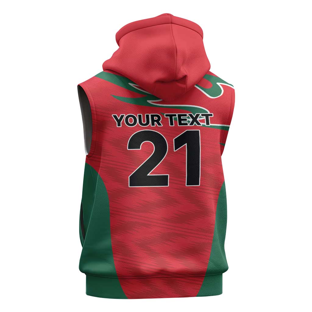 Custom Oman Cricket Spirit 2026 Sleeveless Hoodie World T20 Edition - Wonder Print Shop