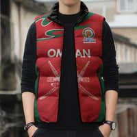Custom Oman Cricket Spirit 2026 Sleeveless Puffer Jacket World T20 Edition - Wonder Print Shop