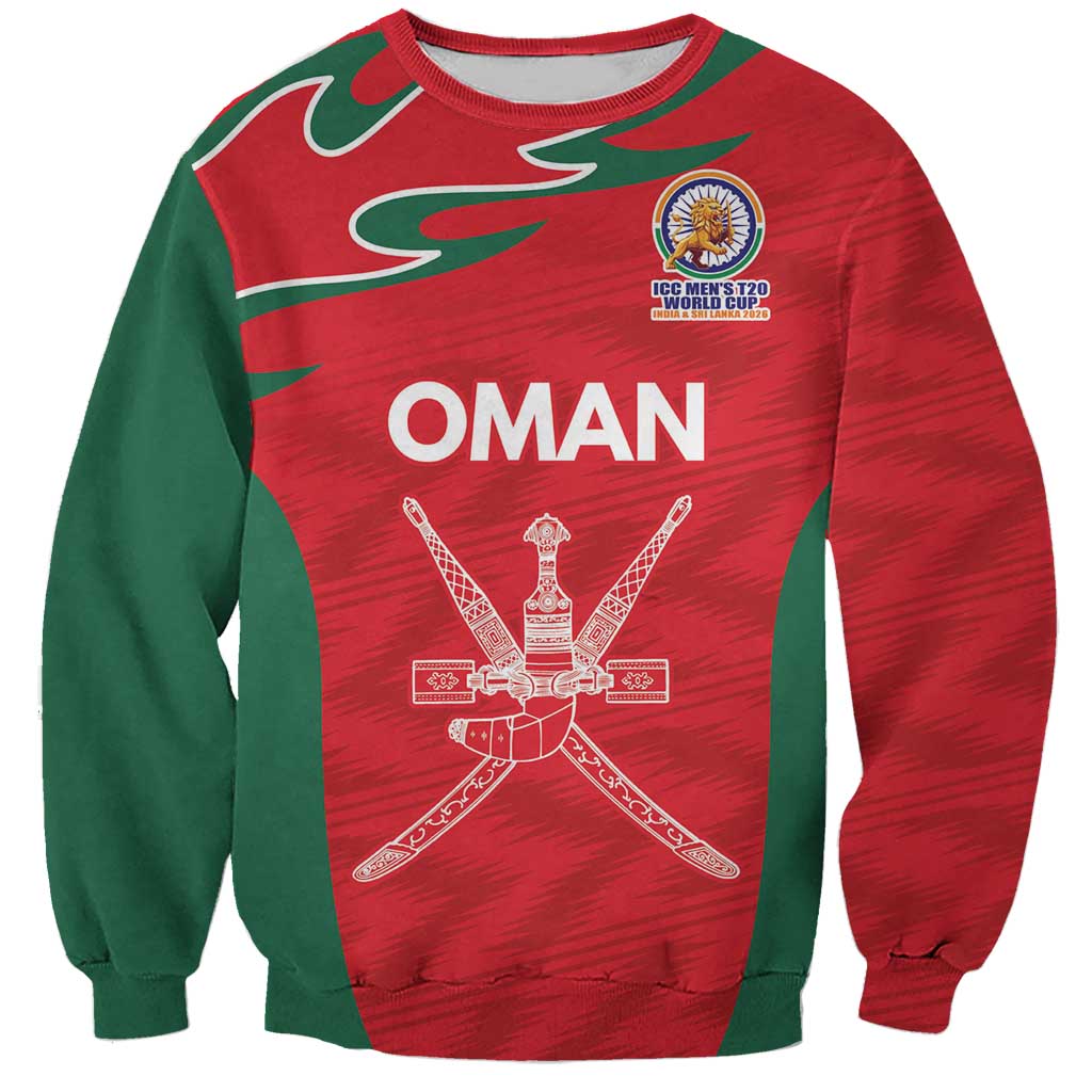 Custom Oman Cricket Spirit 2026 Sweatshirt World T20 Edition - Wonder Print Shop