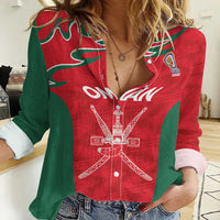 Custom Oman Cricket Spirit 2026 Women Casual Shirt World T20 Edition - Wonder Print Shop