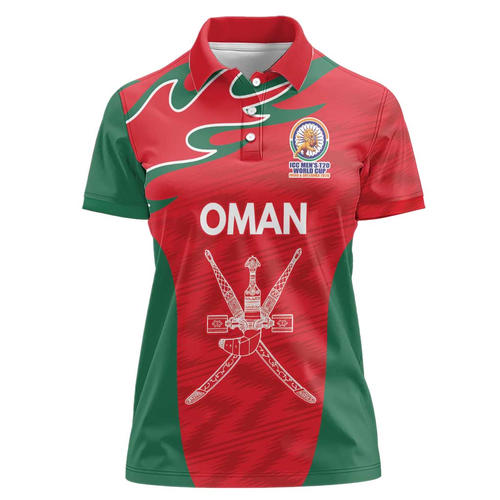 Custom Oman Cricket Spirit 2026 Women Polo Shirt World T20 Edition - Wonder Print Shop