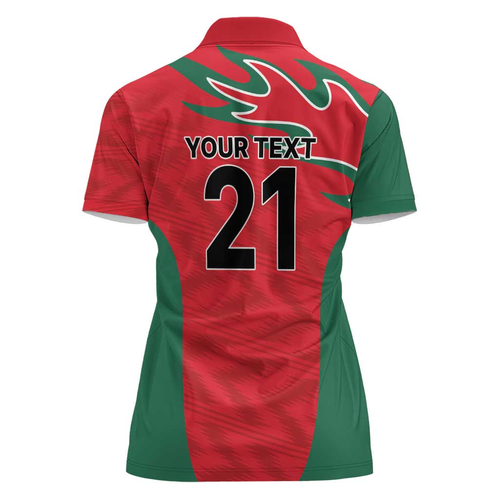 Custom Oman Cricket Spirit 2026 Women Polo Shirt World T20 Edition - Wonder Print Shop
