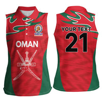 Custom Oman Cricket Spirit 2026 Women Sleeveless Polo Shirt World T20 Edition - Wonder Print Shop