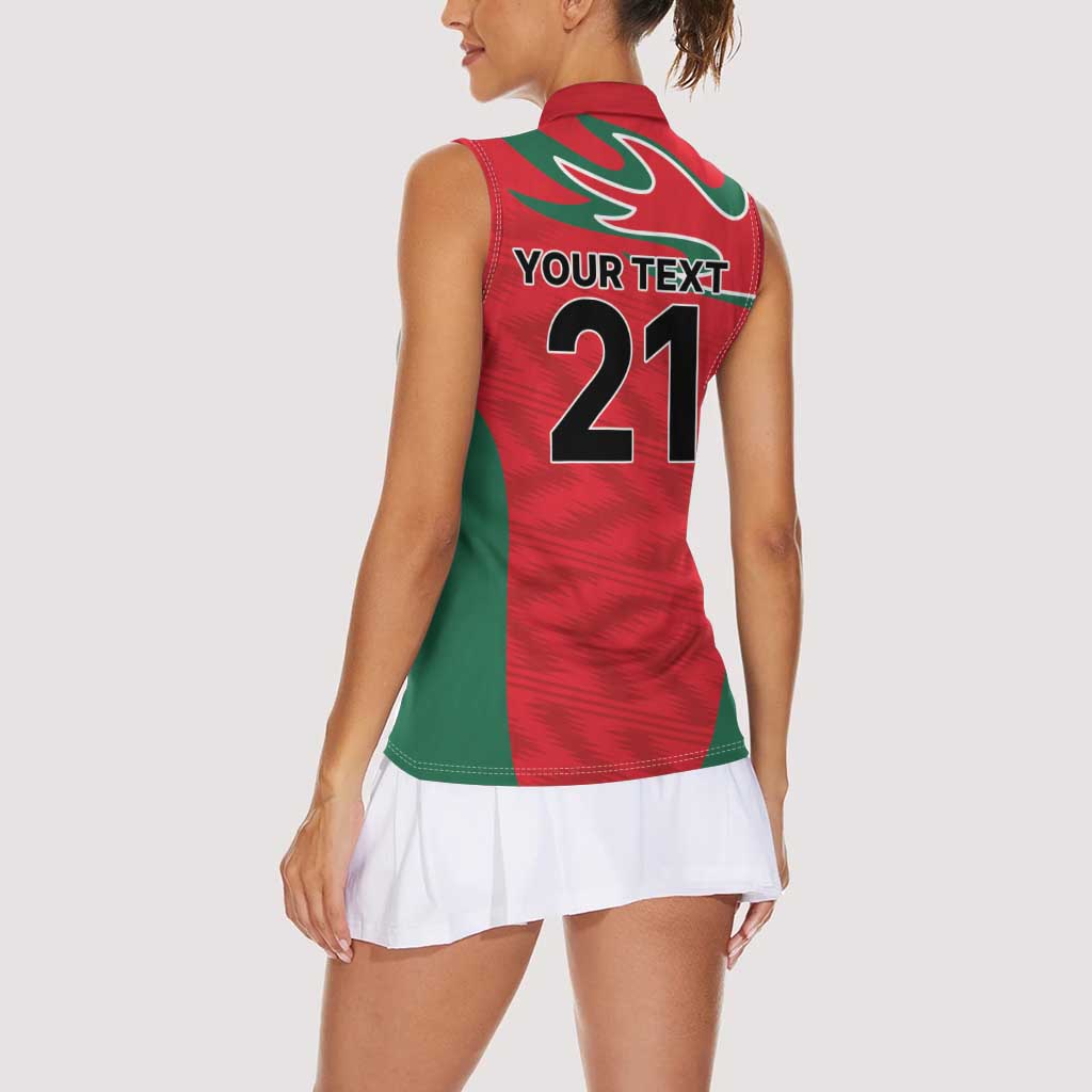 Custom Oman Cricket Spirit 2026 Women Sleeveless Polo Shirt World T20 Edition - Wonder Print Shop