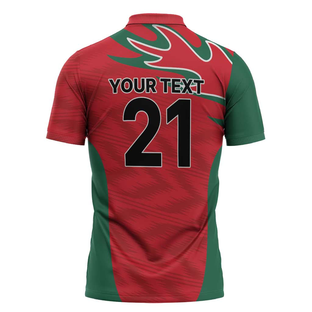 Custom Oman Cricket Spirit 2026 Zipper Polo Shirt World T20 Edition - Wonder Print Shop