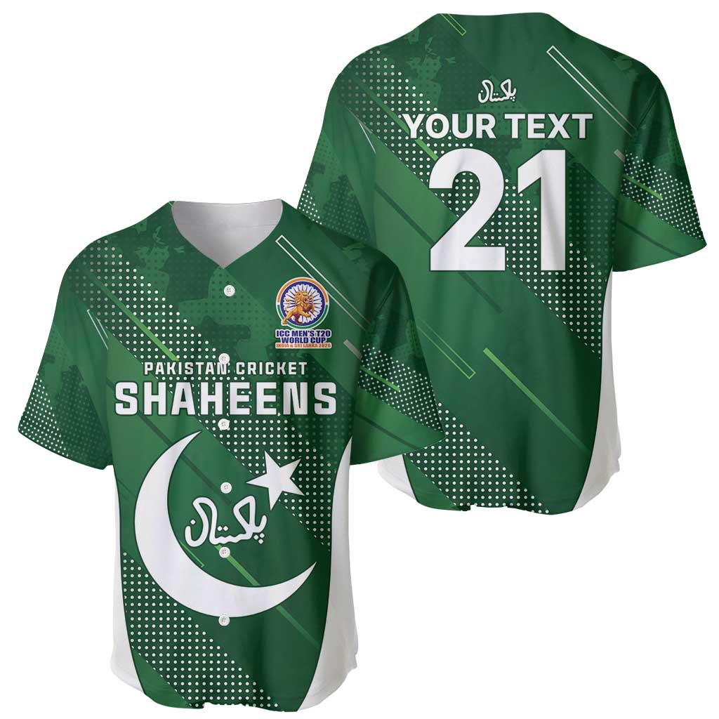 Custom Pakistan Cricket Spirit 2026 Baseball Jersey World T20 Edition - Wonder Print Shop