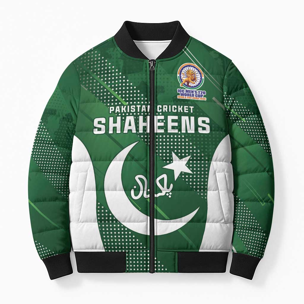 Custom Pakistan Cricket Spirit 2026 Bomber Puffer Jacket World T20 Edition - Wonder Print Shop