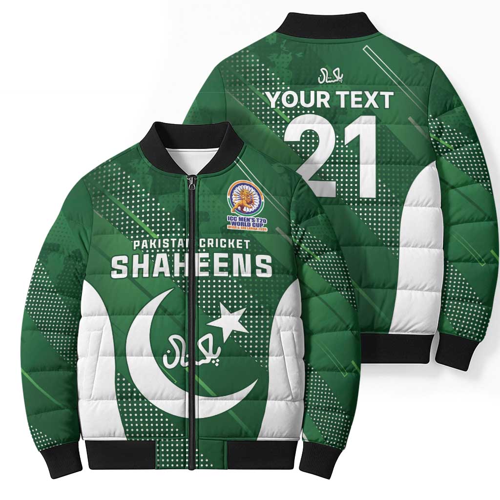 Custom Pakistan Cricket Spirit 2026 Bomber Puffer Jacket World T20 Edition - Wonder Print Shop