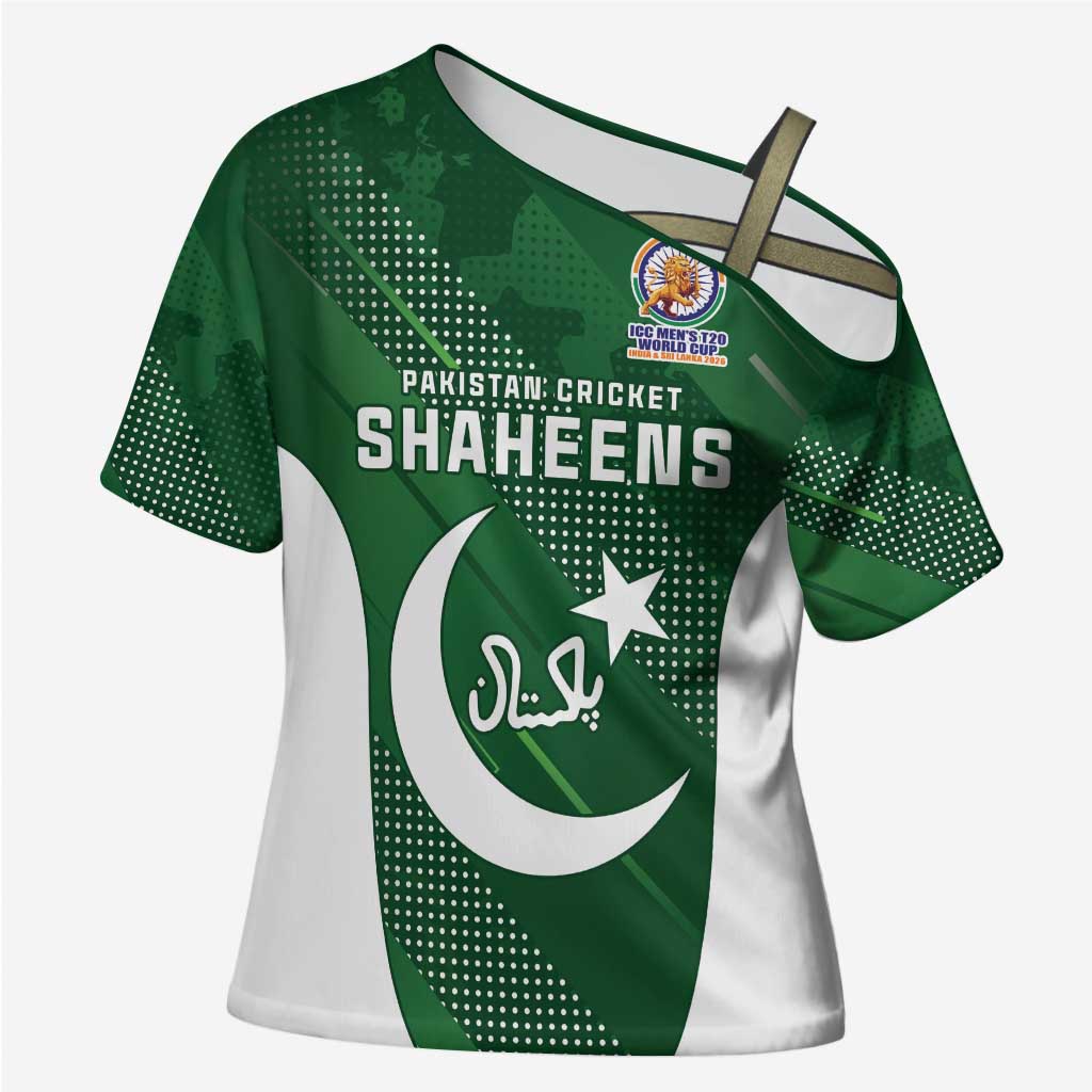 Custom Pakistan Cricket Spirit 2026 Cross Shoulder Shirt World T20 Edition - Wonder Print Shop