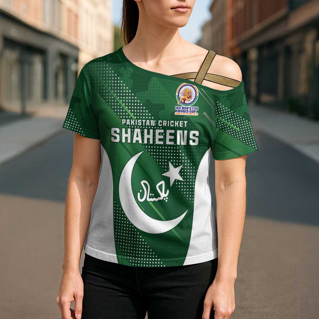 Custom Pakistan Cricket Spirit 2026 Cross Shoulder Shirt World T20 Edition - Wonder Print Shop