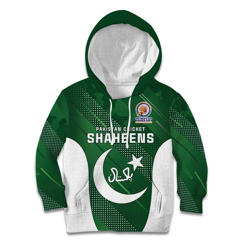 Custom Pakistan Cricket Spirit 2026 Kid Hoodie World T20 Edition - Wonder Print Shop