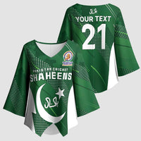 Custom Pakistan Cricket Spirit 2026 Kimono Sleeve Blouse World T20 Edition - Wonder Print Shop