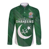 Custom Pakistan Cricket Spirit 2026 Long Sleeve Button Shirt World T20 Edition - Wonder Print Shop