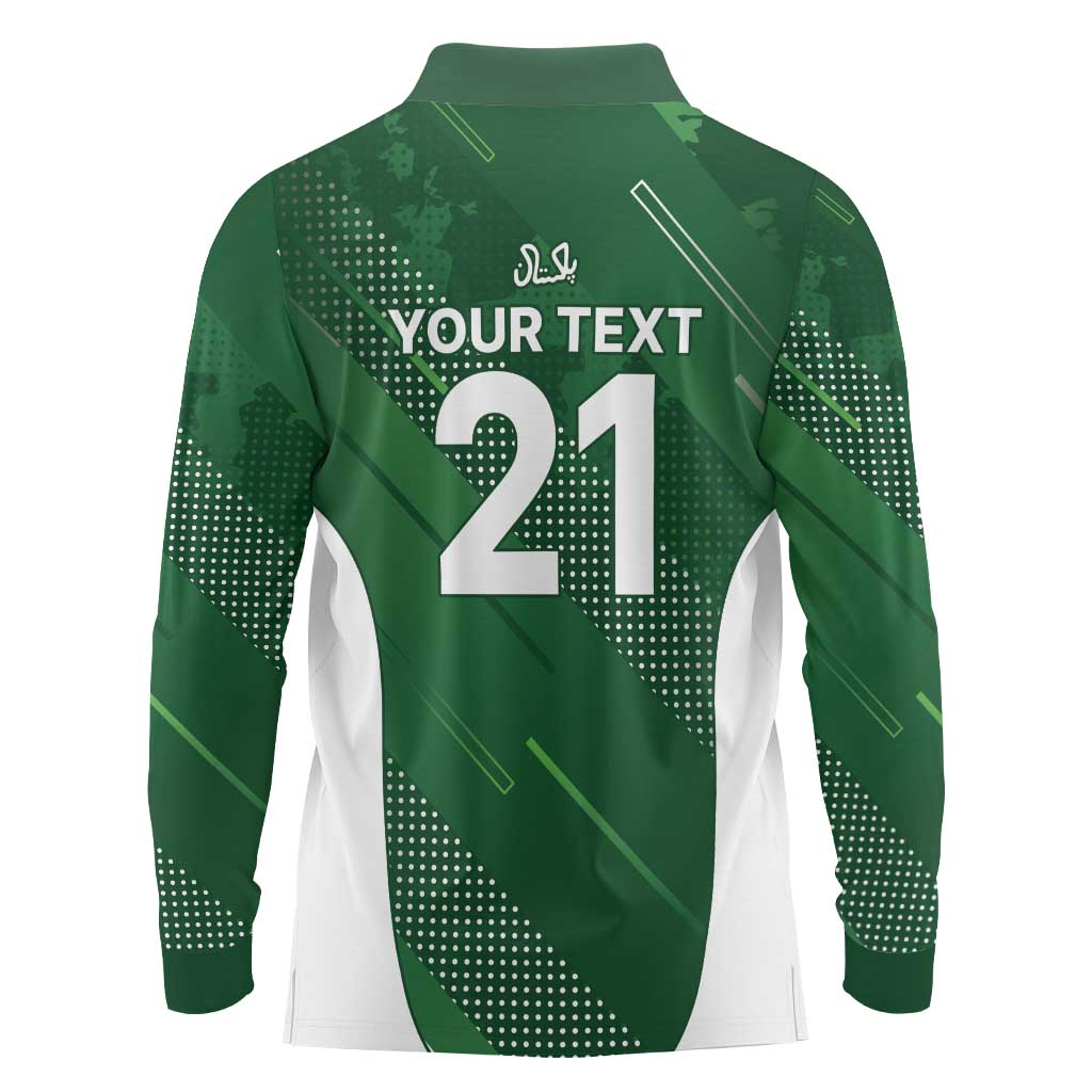 Custom Pakistan Cricket Spirit 2026 Long Sleeve Polo Shirt World T20 Edition - Wonder Print Shop