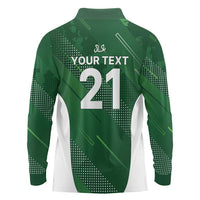 Custom Pakistan Cricket Spirit 2026 Long Sleeve Polo Shirt World T20 Edition - Wonder Print Shop