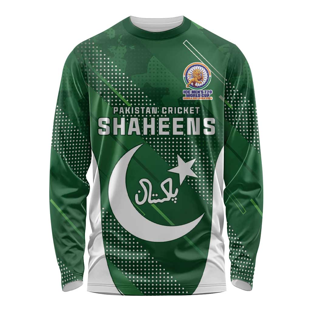 Custom Pakistan Cricket Spirit 2026 Long Sleeve Shirt World T20 Edition - Wonder Print Shop