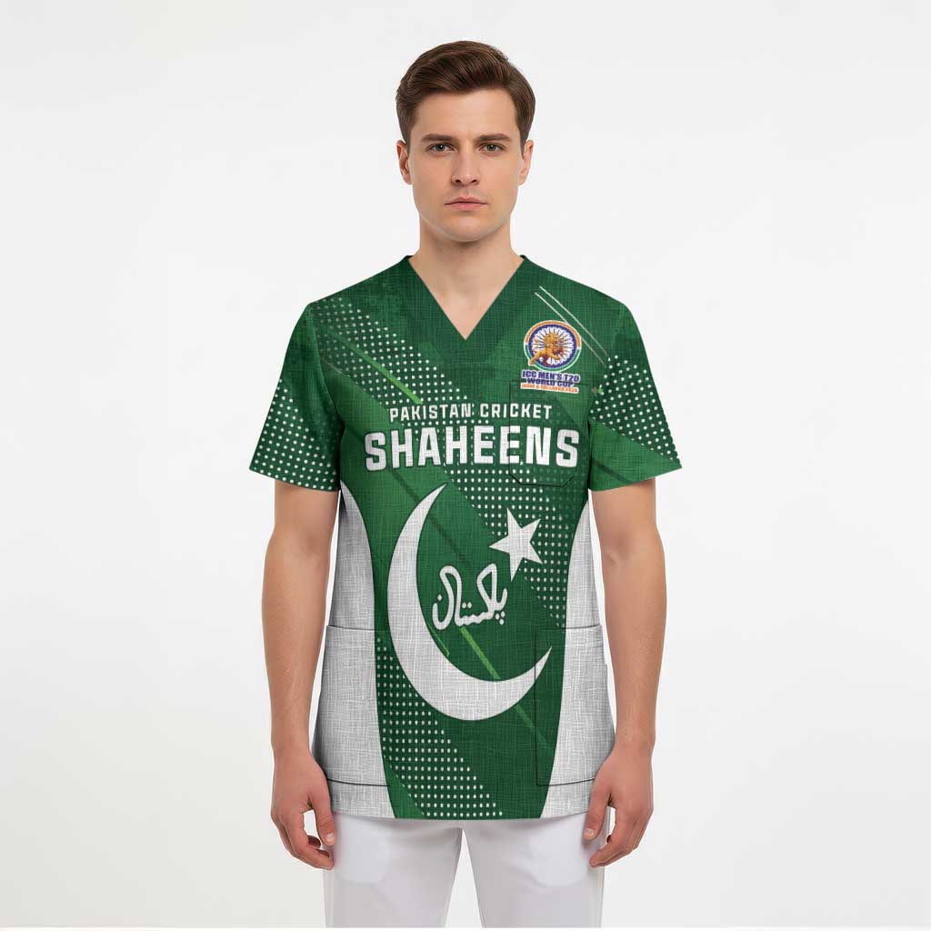 Custom Pakistan Cricket Spirit 2026 Scrub Top World T20 Edition - Wonder Print Shop