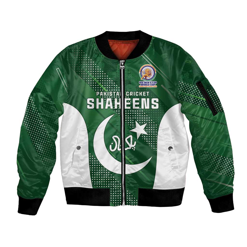 Custom Pakistan Cricket Spirit 2026 Sleeve Zip Bomber Jacket World T20 Edition - Wonder Print Shop