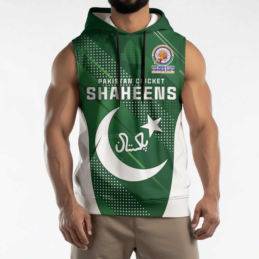 Custom Pakistan Cricket Spirit 2026 Sleeveless Hoodie World T20 Edition - Wonder Print Shop