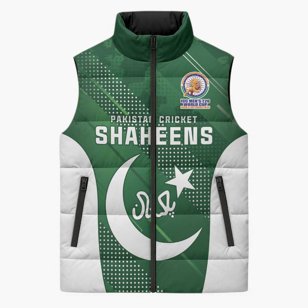 Custom Pakistan Cricket Spirit 2026 Sleeveless Puffer Jacket World T20 Edition - Wonder Print Shop