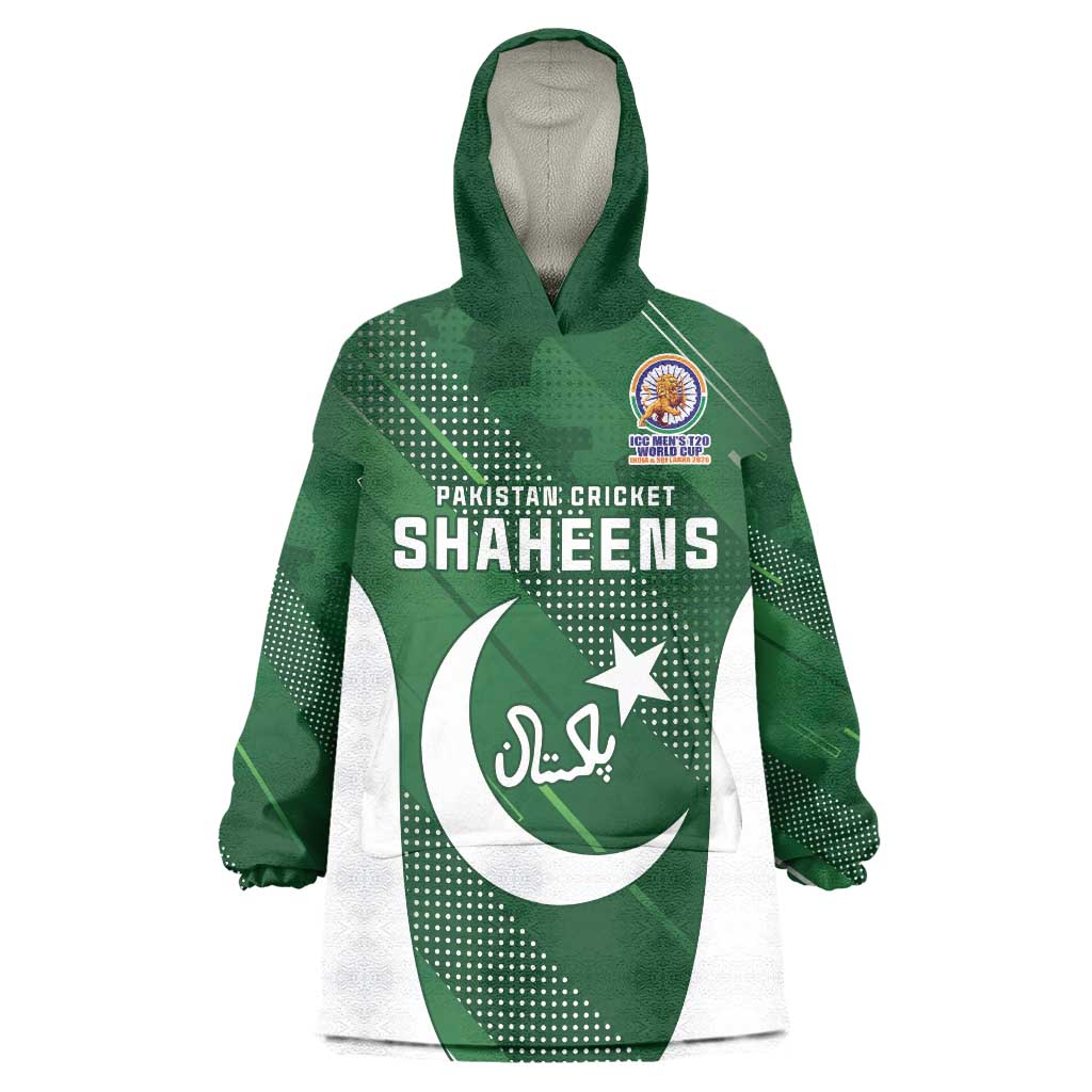 Custom Pakistan Cricket Spirit 2026 Wearable Blanket Hoodie World T20 Edition - Wonder Print Shop