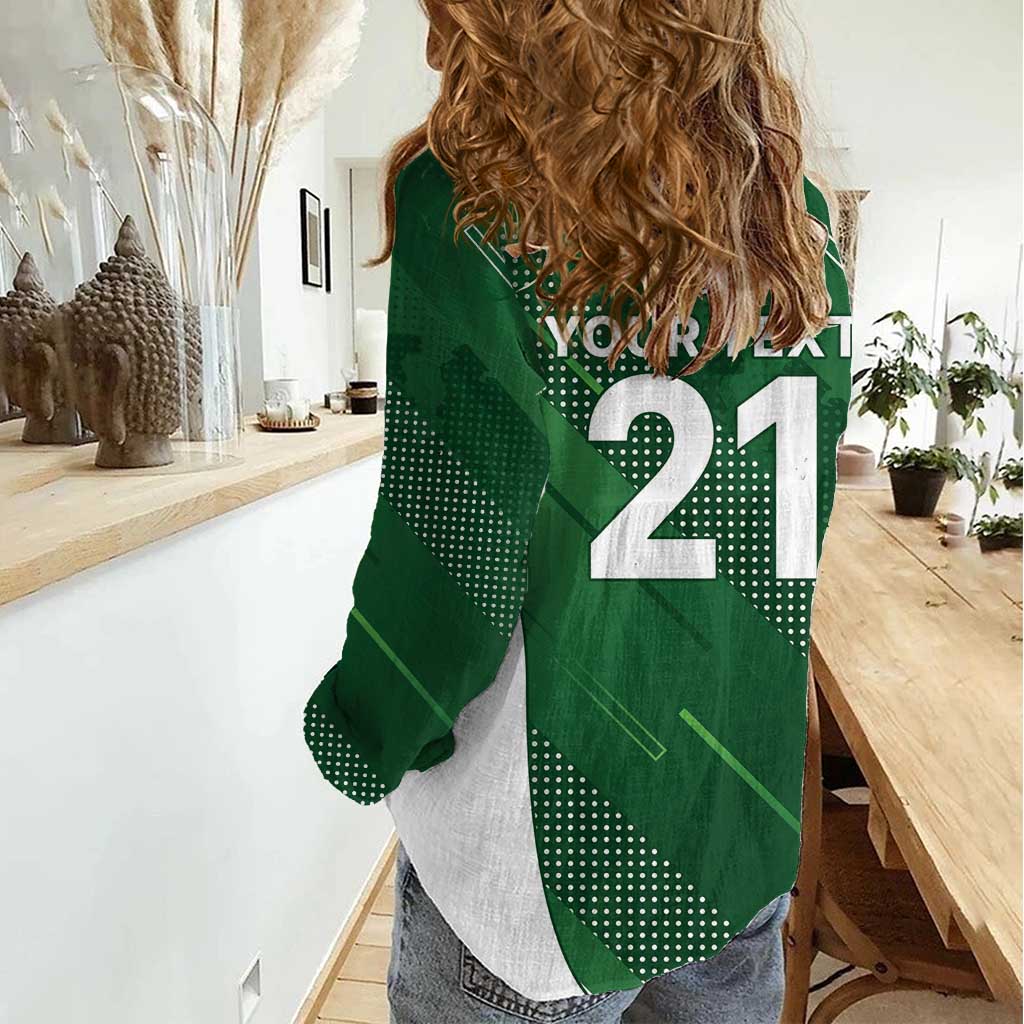Custom Pakistan Cricket Spirit 2026 Women Casual Shirt World T20 Edition - Wonder Print Shop