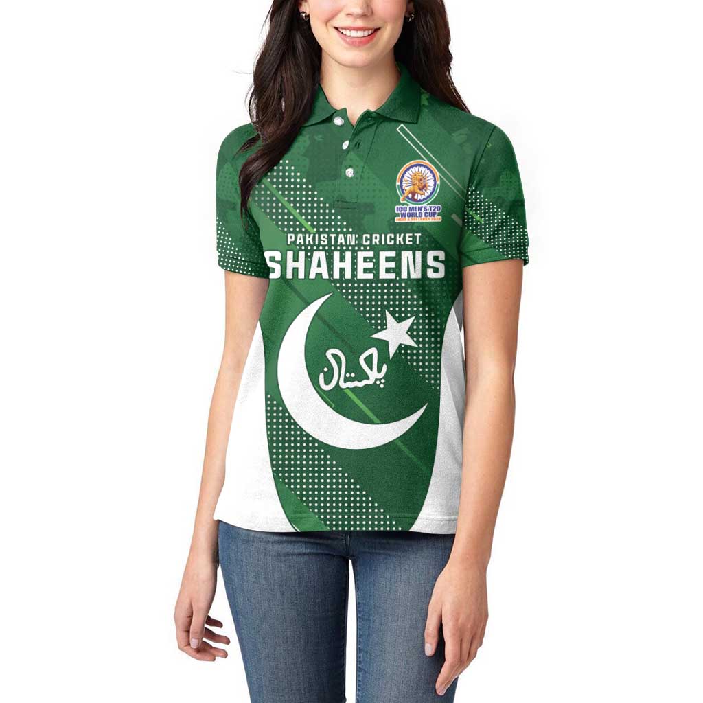 Custom Pakistan Cricket Spirit 2026 Women Polo Shirt World T20 Edition - Wonder Print Shop
