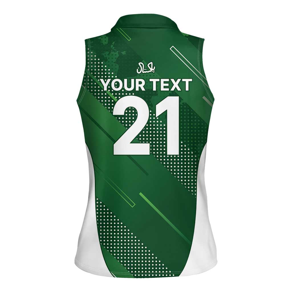 Custom Pakistan Cricket Spirit 2026 Women Sleeveless Polo Shirt World T20 Edition - Wonder Print Shop
