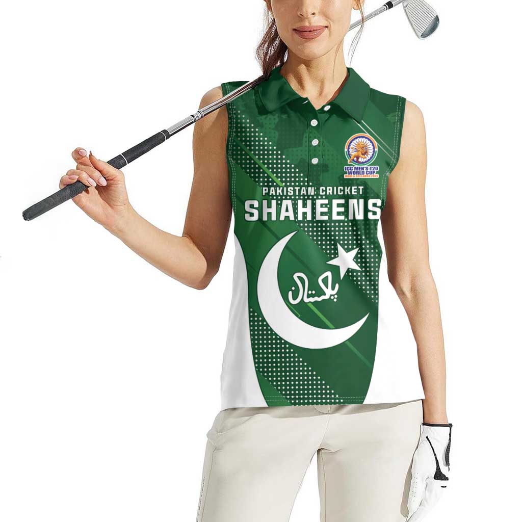 Custom Pakistan Cricket Spirit 2026 Women Sleeveless Polo Shirt World T20 Edition - Wonder Print Shop