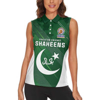 Custom Pakistan Cricket Spirit 2026 Women Sleeveless Polo Shirt World T20 Edition - Wonder Print Shop