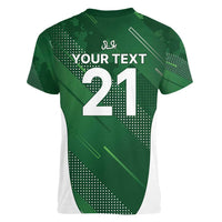 Custom Pakistan Cricket Spirit 2026 Women V-Neck T-Shirt World T20 Edition - Wonder Print Shop