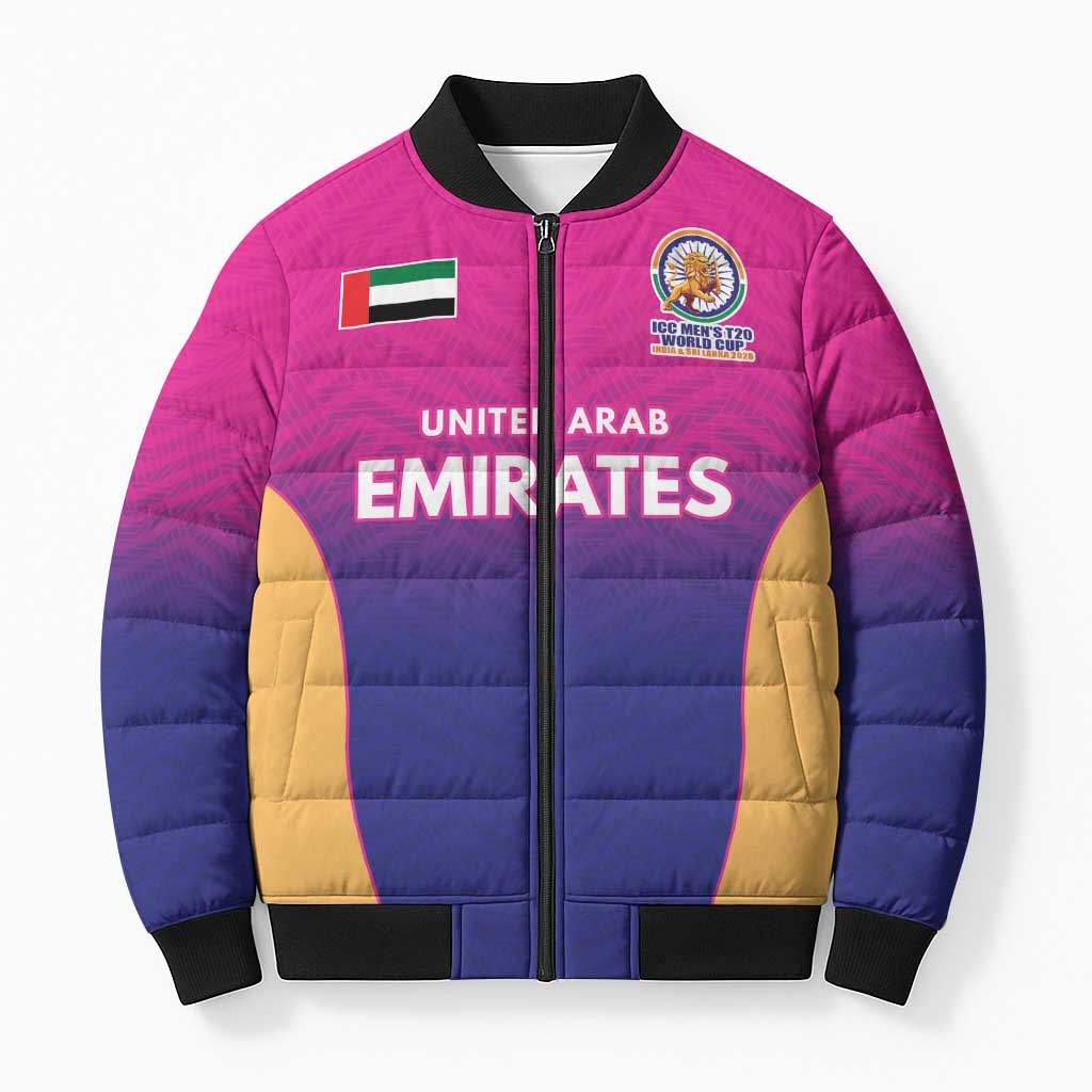 Custom United Arab Emirates Cricket Spirit 2026 Bomber Puffer Jacket World T20 Edition - Wonder Print Shop