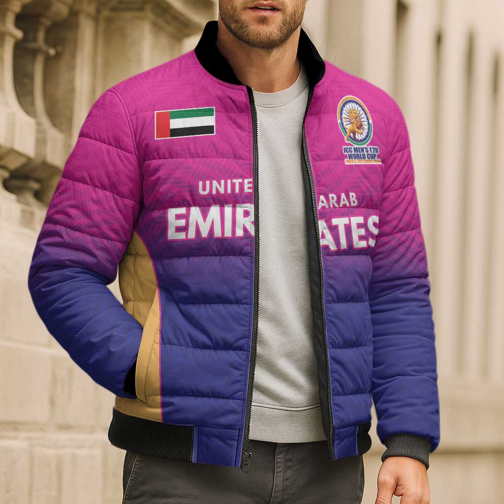 Custom United Arab Emirates Cricket Spirit 2026 Bomber Puffer Jacket World T20 Edition - Wonder Print Shop