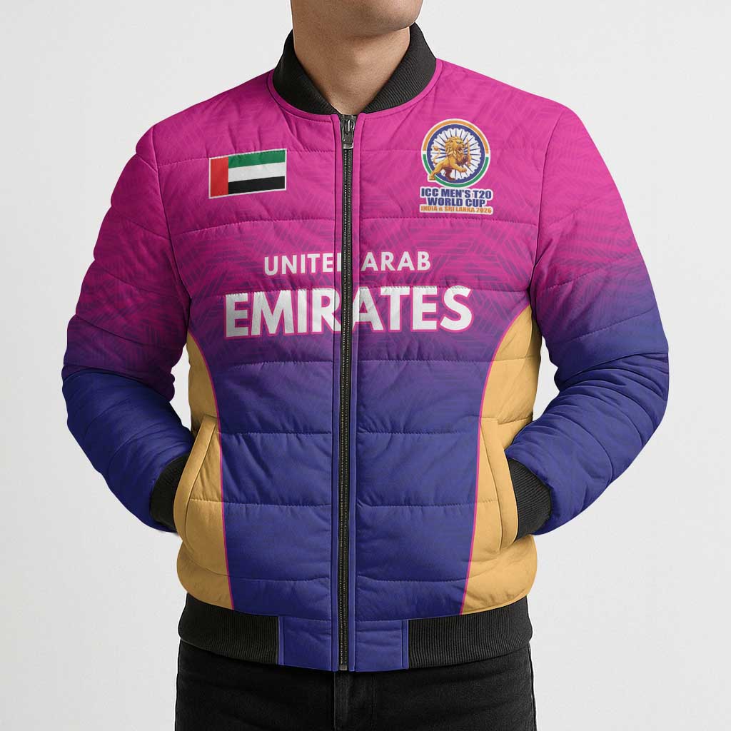Custom United Arab Emirates Cricket Spirit 2026 Bomber Puffer Jacket World T20 Edition - Wonder Print Shop
