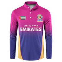 Custom United Arab Emirates Cricket Spirit 2026 Button Sweatshirt World T20 Edition - Wonder Print Shop