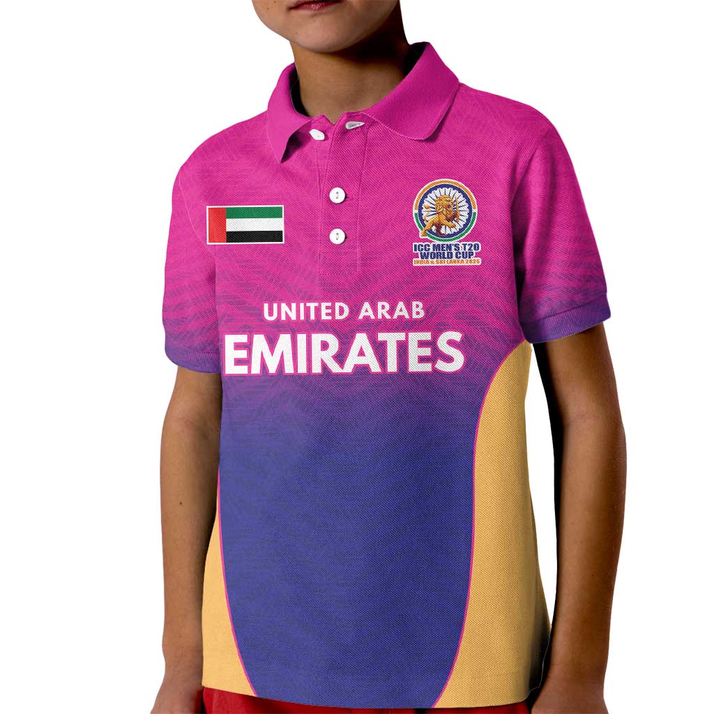 Custom United Arab Emirates Cricket Spirit 2026 Kid Polo Shirt World T20 Edition - Wonder Print Shop