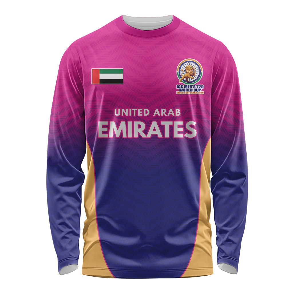 Custom United Arab Emirates Cricket Spirit 2026 Long Sleeve Shirt World T20 Edition - Wonder Print Shop